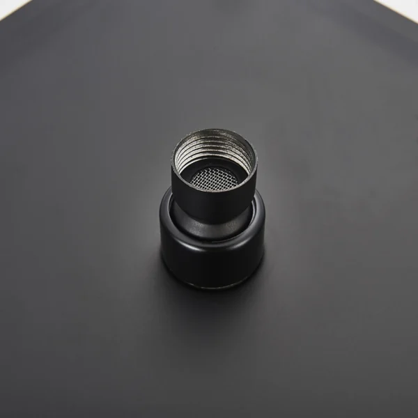 Black 16 Inch Square Rainfall Shower Head Ultrathin Stainless Steel Shower Head Chrome Bathroom Top Rain Head Shower Faucet Head