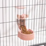 Automatic Pet Feeder Cage Hanging Bowl Water Bottle Food Container Dispenser For Puppy Cats Rabbit Birds Pet Feeding Product