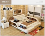 real Genuine leather bed frame Modern Soft Beds with storage Home Bedroom Furniture cama muebles de dormitorio / camas quarto
