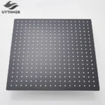 Black 16 Inch Square Rainfall Shower Head Ultrathin Stainless Steel Shower Head Chrome Bathroom Top Rain Head Shower Faucet Head