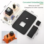 Black Shower Faucets System Bathroom Wall Mounted Rainfall Shower Kit Concealed Embedded Box Hot Cold Water Mixer Tap SUS304