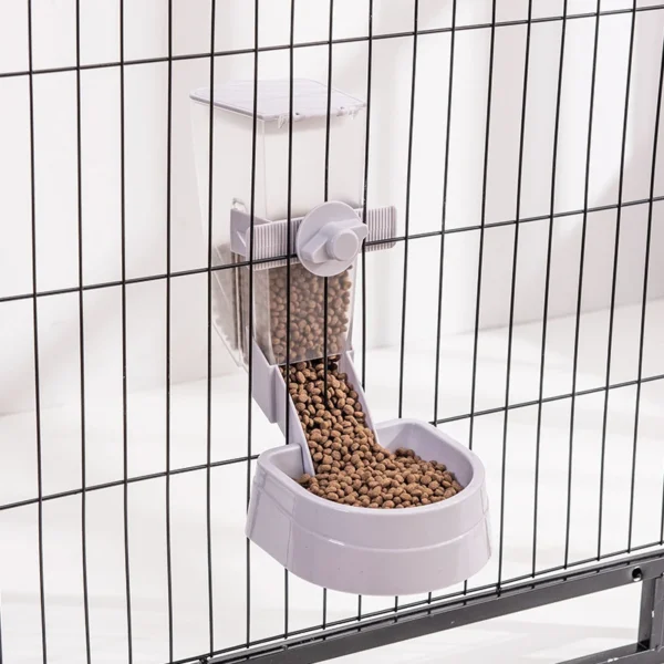 Automatic Pet Feeder Cage Hanging Bowl Water Bottle Food Container Dispenser For Puppy Cats Rabbit Birds Pet Feeding Product