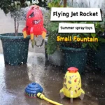 Flying JET Rocket Fountain Sprinkler Splashing Water Toy for Kids 360 Degree Rotating Outdoor Pool Party Children's Summer Toy
