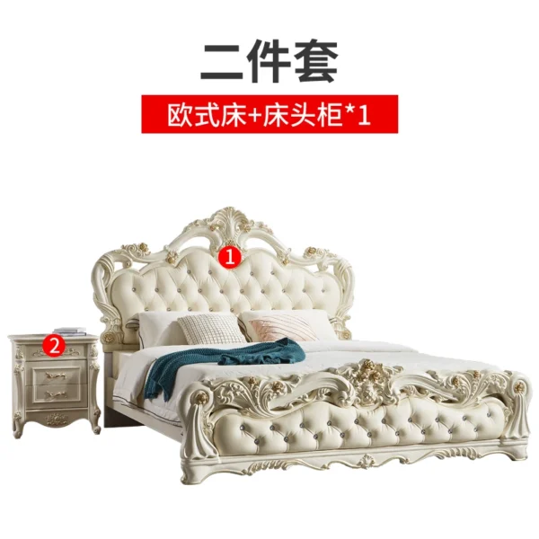 European Design Modern Bed Double Girls Safe Queen King Size Bed Platform Sleeping Headboards Muebles Lounge Suite Furniture