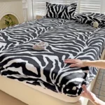 Bed Sheets Plaid Fitted Sheet Non Slip 침대패드 Skin-Friendly With Elastic Band Mattress Cover (no Pillowcase) Double Bed Sheets