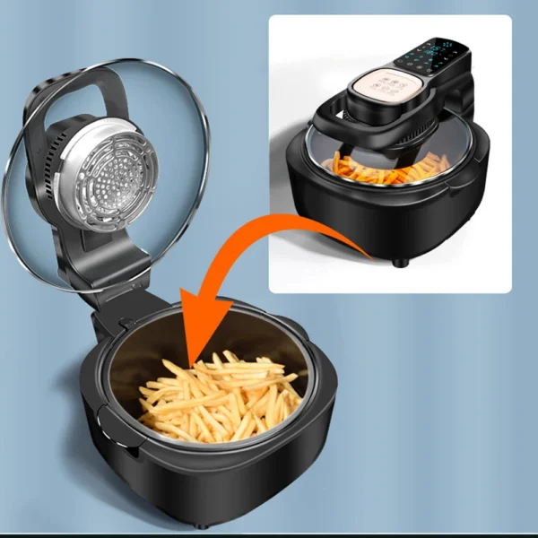 Multifunctional Home Air Fryer Without Oil Intelligence 6L Oven 220V 1100W LED Touch Panel Temperature Control Visual Air Frying
