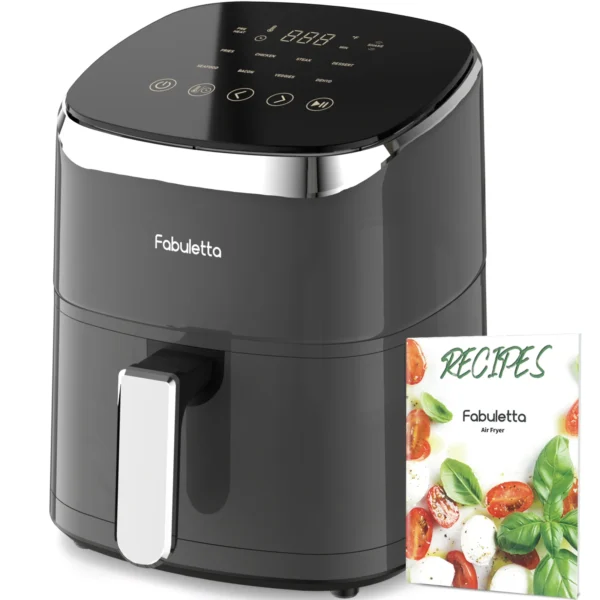 Air Fryer, Fabuletta 4.2QT Air Fryer Oven With 9 Customizable Cooking Programs,Tempered Glass Display, Dishwasher-Safe Nonstick