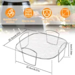 Multifunctional Roasting Rack Compatible Airfryer Dehydrator BBQ Rack Steamer Roasting Cooking Tools for Air Fryer Accessories