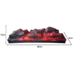 Electric Fireplace Simulated Charcoal Fake Firewood Decorative Flame Lamp Bonfire Shooting Props Museum Exhibition Hall(US Plug)