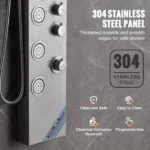 VEVOR Shower Panel System 4 Shower Modes Shower Panel Tower Rainfall Waterfall