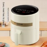 Air Fryer 6 Quart Capacity with Window Square Air Fryer 12-in-1 Air Fry, Roast, Reheat, Dehydrate, Bake, Steam with 400F, Beige