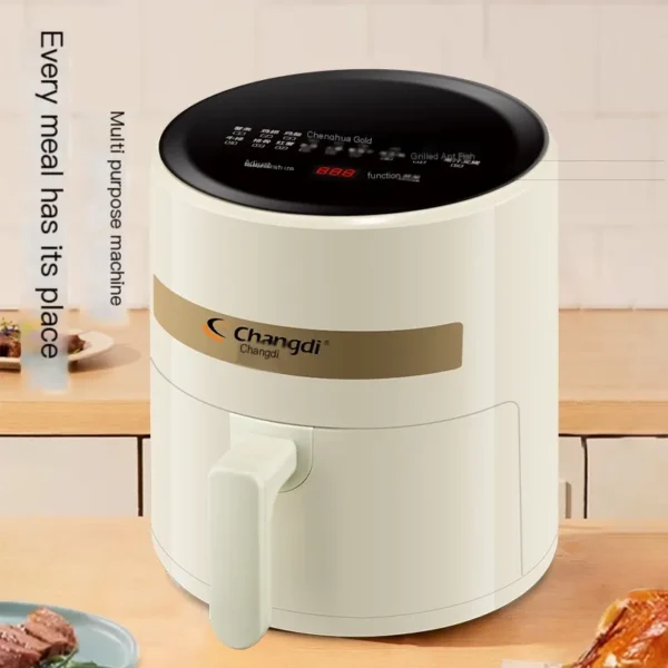 Air Fryer 6 Quart Capacity with Window Square Air Fryer 12-in-1 Air Fry, Roast, Reheat, Dehydrate, Bake, Steam with 400F, Beige