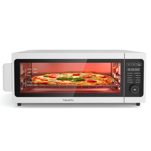 1800W Air Fryer Toaster Oven, Fabuletta 10-in-1 Countertop Convection Air Fryer Oven,Flip Up & Away Capability for Storage Space