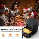 5 Quart Digital Display Air Fryer Toaster Oven Combo with 8 Cooking Presets Oilless Cooker,Visible Window,Dishwasher Safe Basket