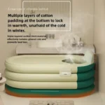 Bathing Bucket for Adults, Inflatable Bathtub, Thickened and Foldable Full Body Sitting Bathtub Sweat Steaming Medicine Bath