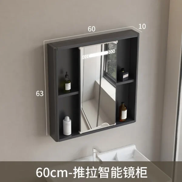 Bathroom Mirror Medicine Cabinet with Makeup Lights and Mirror Wall Mounted Cabinet with Adjustable Shelf Defogger Shower Mirror