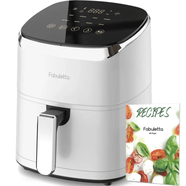 Air Fryer, Fabuletta 4.2QT Air Fryer Oven With 9 Customizable Cooking Programs,Tempered Glass Display, Dishwasher-Safe Nonstick