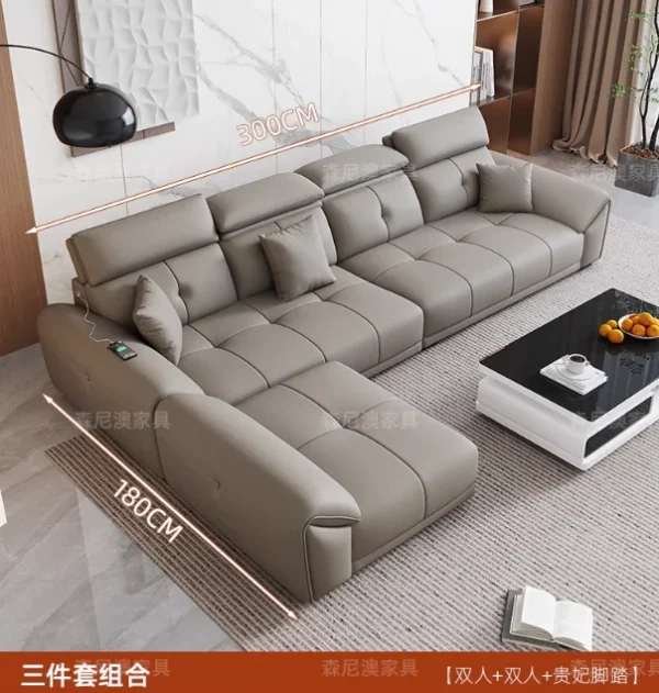Modern Minimalist Sofa Leather Recliner Corner Living Room Sofa Relaxing Comfortable Muebles Para Habitacion Home Accessories