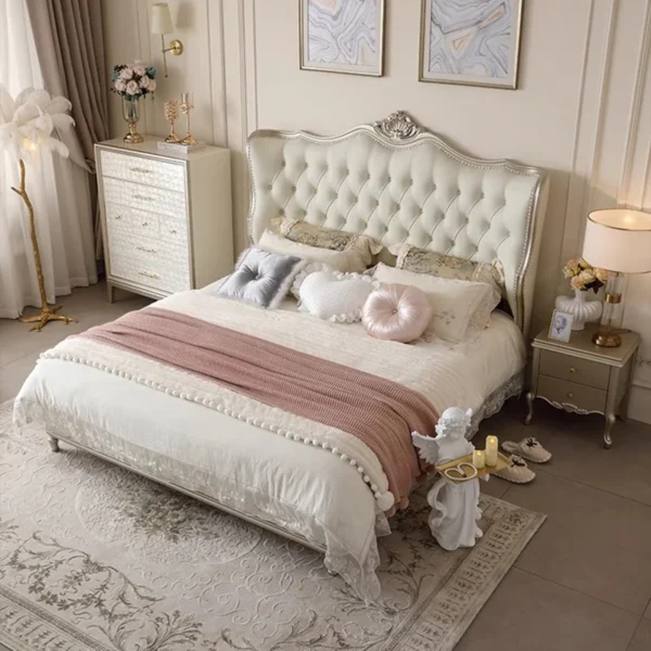 Double Modern Beds Wooden Floor Space Saving Comfortable Beds Soft Design Large Camarotes Para Dormitorio House Accessories