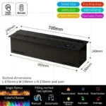 Modern 3D Steam Fireplace Silent Decorative Humidifier Electric Flame LED Water Vapor Fireplace Indoor Remote TV Wall Room Decor