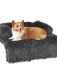 Cushion Pet Product Long Plush Dog Bed Warm Plush Cat House Big Size Square Soft Dog Beds For Large Dogs Puppy Bed House Nest  ﻿