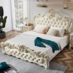 European Design Modern Bed Double Girls Safe Queen King Size Bed Platform Sleeping Headboards Muebles Lounge Suite Furniture