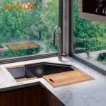 Undermount Stainless Steel single bowlKitchen Sink, multifunctional kitchen，stainless steel white sink，Durable Kitchen Equipment