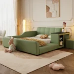 European Minimalist Waterproof Storage Bed Kids Stylish Headboard Modern Home Furniture Perfect Small Spaces Decoration Decor