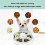Automatic Feeder Pet Dog Round Timing Feeder 6 Meals 6 Grids Cat Dog Electric Dry Food Dispenser 24 Hours Feed Pet Supplies