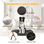 Cushion Pet Product Long Plush Dog Bed Warm Plush Cat House Big Size Square Soft Dog Beds For Large Dogs Puppy Bed House Nest  ﻿