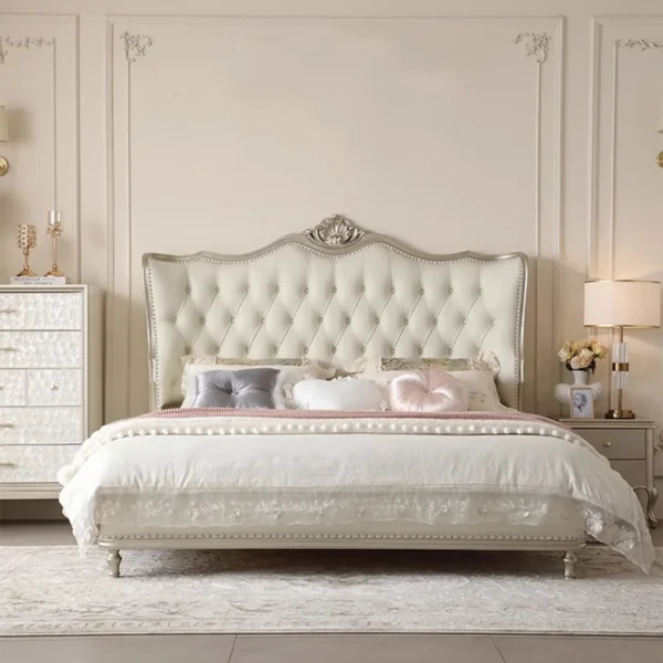 Double Modern Beds Wooden Floor Space Saving Comfortable Beds Soft Design Large Camarotes Para Dormitorio House Accessories