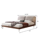 Wooden Upholstered Bed Frames Platform Full Size Modern Bed Headboard Sleeping Cama De Lujo Para Dormitorio Bedroom Furnitures