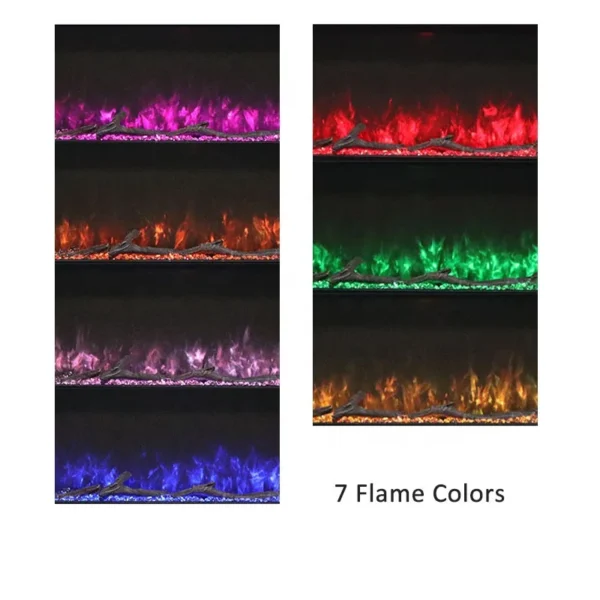 Modern High-end Clean Face Electric，Safe Electric Fireplace Heater，Remote Controlled，Recessed Fire equipment