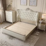 Double Modern Beds Wooden Floor Space Saving Comfortable Beds Soft Design Large Camarotes Para Dormitorio House Accessories