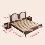 Europian Bedroom Bed Aesthetic Unique Nightstands Headboards Bed Modern Storage Cama Elastica Pula Pula Home Accessories