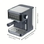 Electric Espresso Maker Professional Italian Espresso Coffee Maker Semi Italian Cappuccino Milk Frother Coffee Machines 20Bar