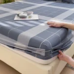 Bed Sheets Plaid Fitted Sheet Non Slip 침대패드 Skin-Friendly With Elastic Band Mattress Cover (no Pillowcase) Double Bed Sheets