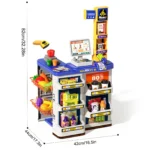 Pretend Play Calculator Cash Register Toys Supermarket Shop Cashier Registers with Scanner Credit Card Birthday Gifts for Kids