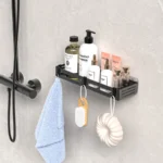 Bathroom storage rack, non perforated wall mounted storage rack, shower room, toilet storage, shower gel storage frame