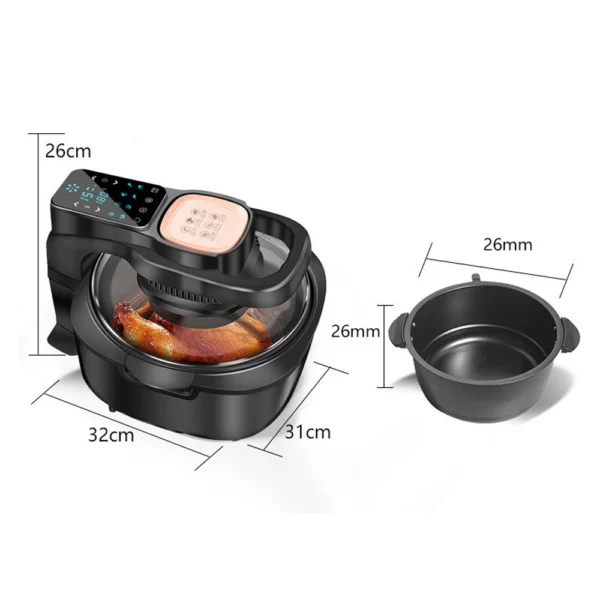 Multifunctional Home Air Fryer Without Oil Intelligence 6L Oven 220V 1100W LED Touch Panel Temperature Control Visual Air Frying