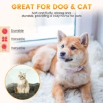 Cushion Pet Product Long Plush Dog Bed Warm Plush Cat House Big Size Square Soft Dog Beds For Large Dogs Puppy Bed House Nest  ﻿