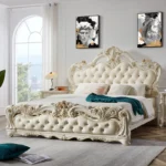 European Design Modern Bed Double Girls Safe Queen King Size Bed Platform Sleeping Headboards Muebles Lounge Suite Furniture