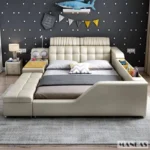 Modern Multi-Functional Tech Smart Bed with Storage, Speakers, USB, Bookshelves, and Tatami – Luxury King/Queen Ultimate Bed