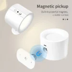 LED Wall Sconces Light Touch Control Double Head Wall Lamp 360 Rotatable 3Colors Wall Lights Wireless Night Lights For Bedroom