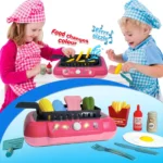 Color Changing Kids Food Fryer Pretend Play Toys for kids 3 - Gourmet Cooking Box toys, gift for boys and girls