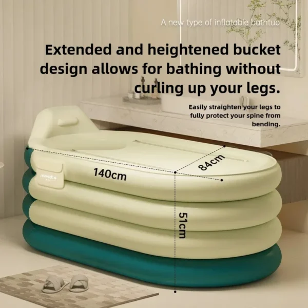 Bathing Bucket for Adults, Inflatable Bathtub, Thickened and Foldable Full Body Sitting Bathtub Sweat Steaming Medicine Bath