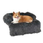 Cushion Pet Product Long Plush Dog Bed Warm Plush Cat House Big Size Square Soft Dog Beds For Large Dogs Puppy Bed House Nest  ﻿