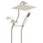 All Metal Shower Head, 10'' High Pressure Rainfall Shower Head, Showerhead Combo/Handheld Shower Wand,71'' Hose,