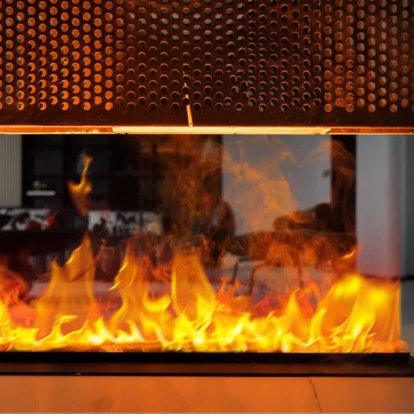 Home Built-in Electric Fireplace 3D LED Flame Water Vapor Remote Control Heating Fireplace