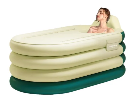 Bathing Bucket for Adults, Inflatable Bathtub, Thickened and Foldable Full Body Sitting Bathtub Sweat Steaming Medicine Bath